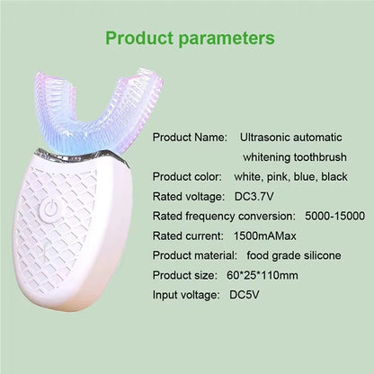 SonicGlow™ 360° Electric Toothbrush: USB Rechargeable Automatic Toothbrush for Deep, Effortless Cleaning