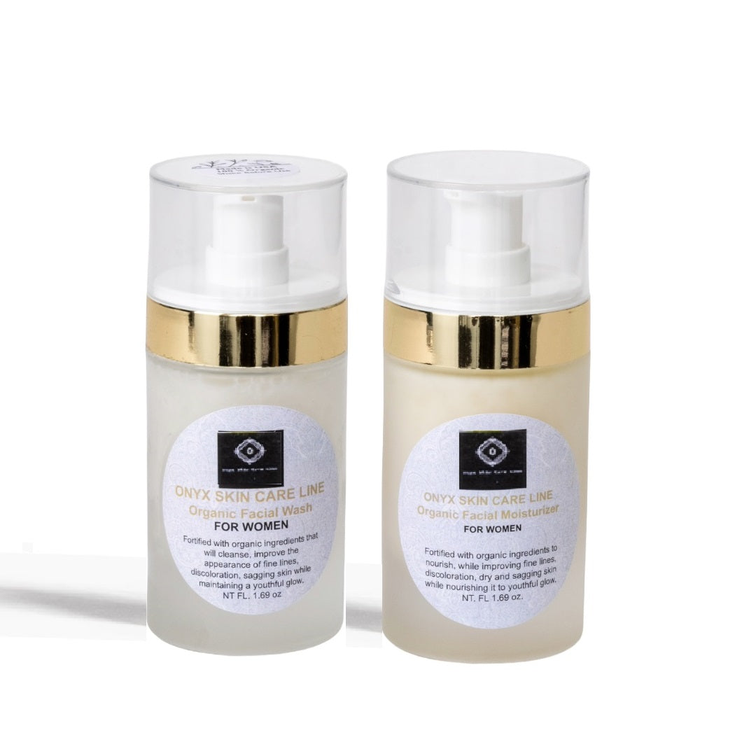 Organic Two-Step Facial Wash & Moisturizer System - for Young Adults/Teens
