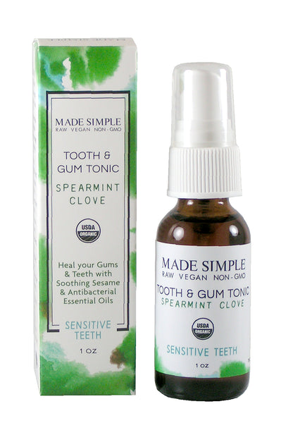 Spearmint Clove Tooth & Gum Tonic - Certified Organic, Vegan & Cruelty-free