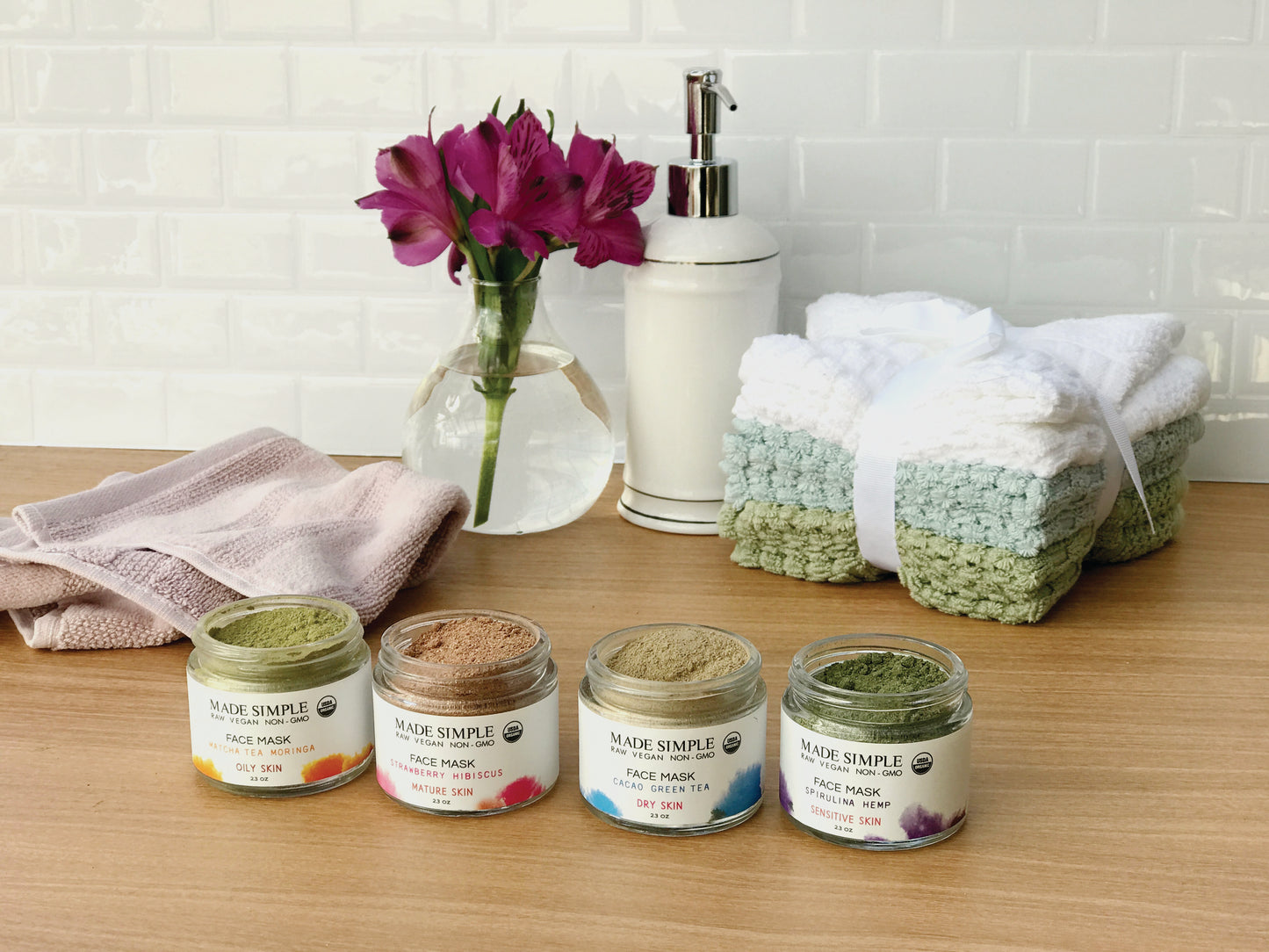 Strawberry Hibiscus Face Mask for Mature Skin - Certified Organic, Vegan & Cruelty-free