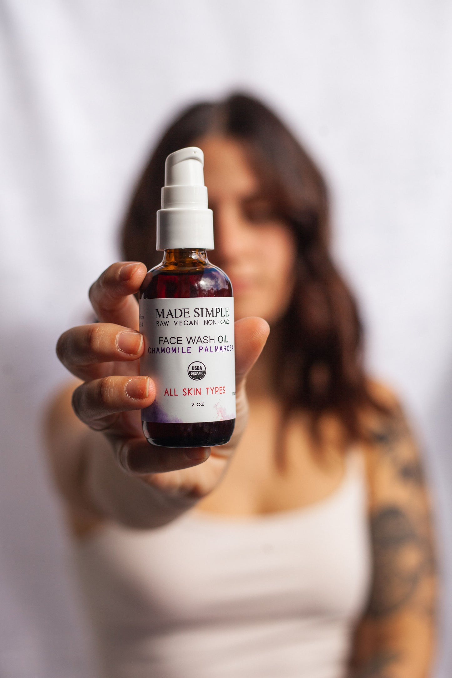 Chamomile Palmarosa Face Wash - Certified Organic, Vegan & Cruelty-free