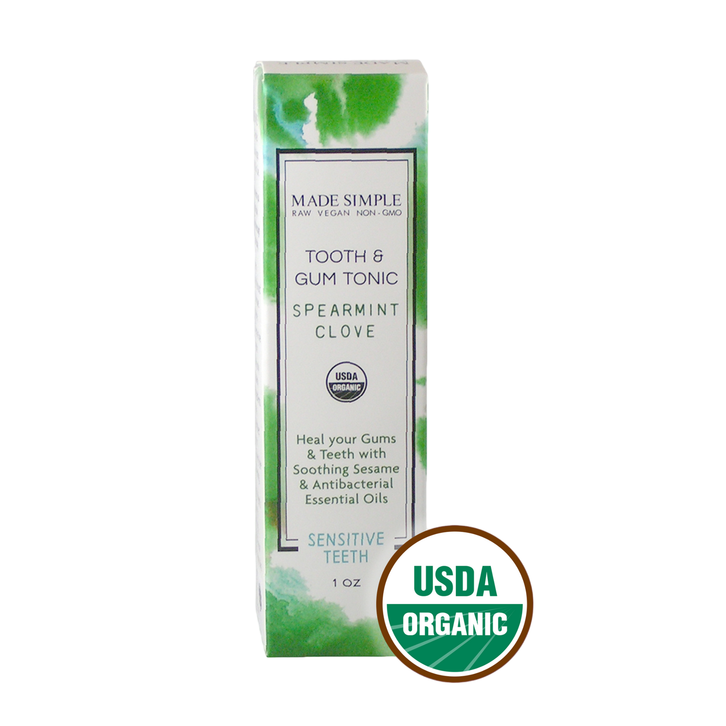 Spearmint Clove Tooth & Gum Tonic - Certified Organic, Vegan & Cruelty-free