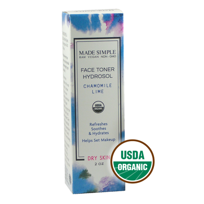 Chamomile Lime Face Toner for Dry Skin - Certified Organic, Vegan & Cruelty-free