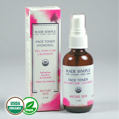 Helichrysum Lavender Face Toner for Mature Skin - Certified Organic, Vegan & Cruelty-free
