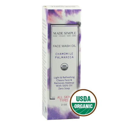 Chamomile Palmarosa Face Wash - Certified Organic, Vegan & Cruelty-free