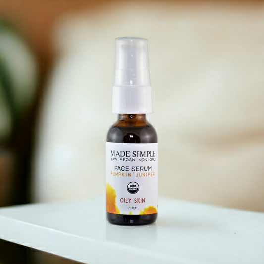 Pumpkin Juniper Face Serum for Oily Skin - Certified Organic, Vegan & Cruelty-free