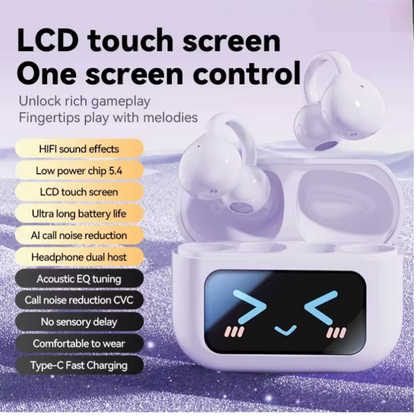 EchoGrip™ M100 ENC Ear Clip Earphones – Style, Sound, and Smart Control