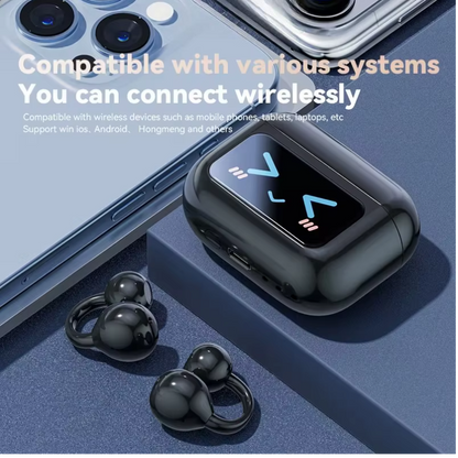 EchoGrip™ M100 ENC Ear Clip Earphones – Style, Sound, and Smart Control